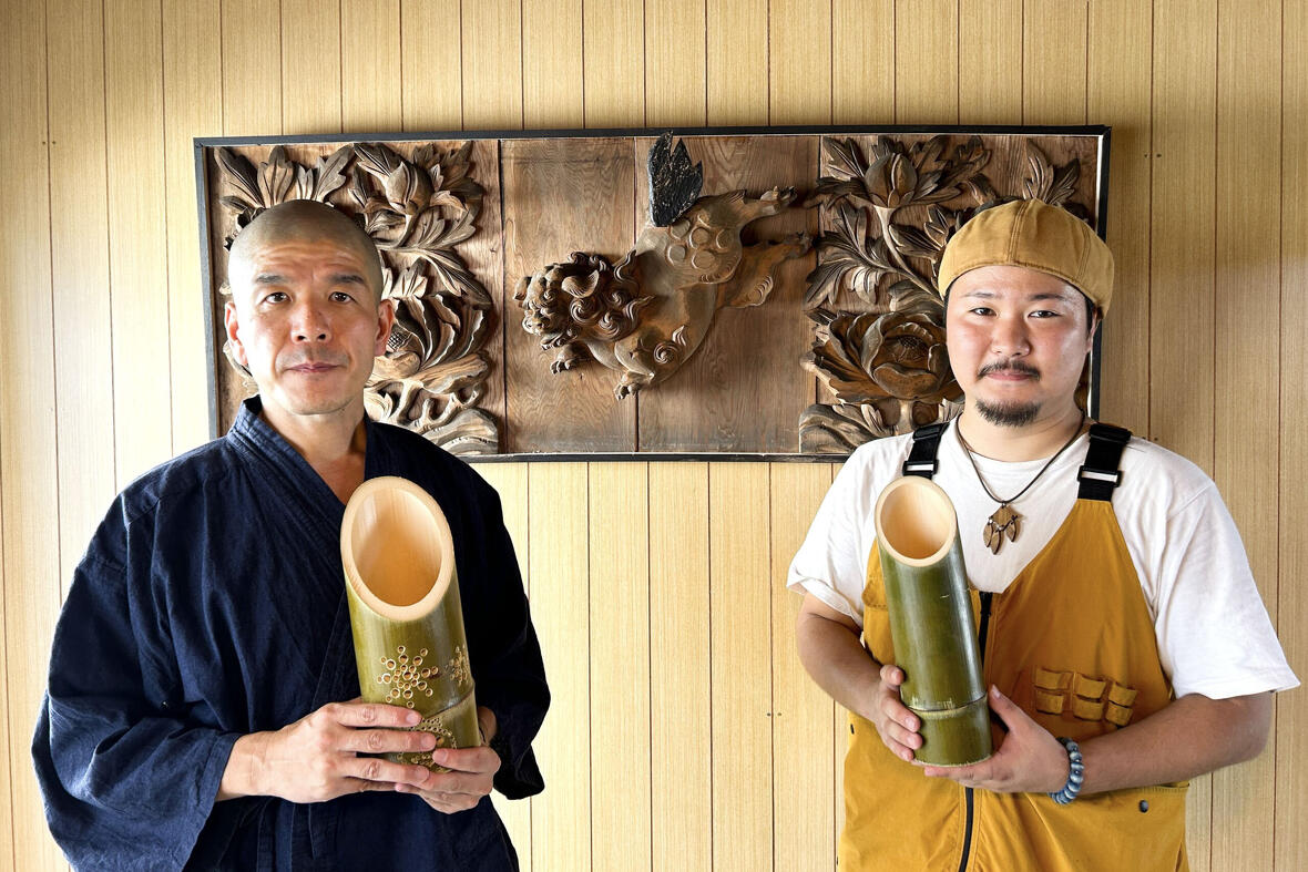 竹の灯明づくりワークショップ