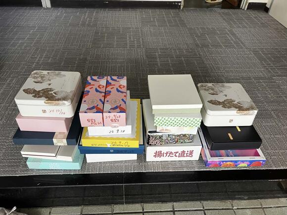 児童施設へ寄付するお菓子