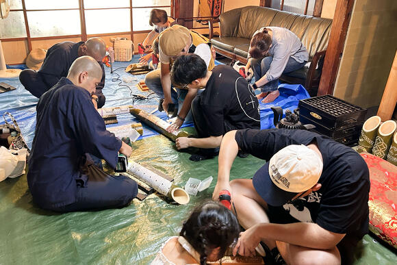 竹の灯明づくりワークショップ